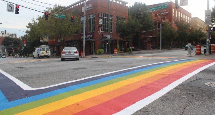 rainbow crosswalks